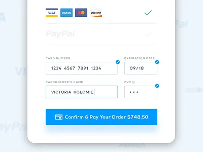 Choose your payment method checkout credit card mastercard payment paypal visa