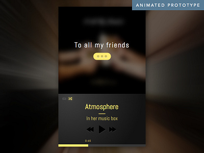 Daily UI Challenge 009 009 animated atomic dailyui dark music player