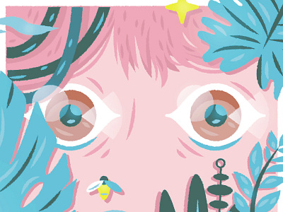 Eyes Wide eyes illustration jungle nature wip