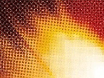 Pixelated half-tone design fire half tone mosaic pixelated