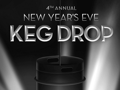 KEG DROP art deco poster print typography