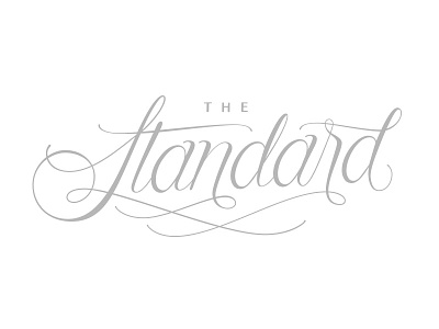 The Standard apparel custom script custom type lettering script standard type typography