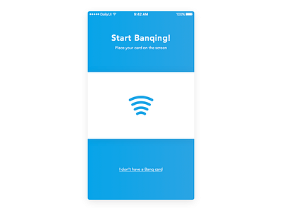 Sign up screen 001 bank banking banq dailyui fintech ios signup