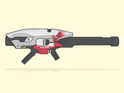 Suros JLB-42 destiny flat illustration illustrator rocket launcher vector video game weapon