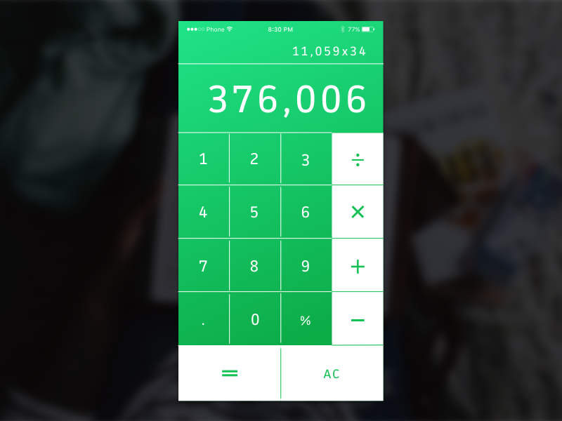 Calculator - Daily UI #004 004 calculator dailyui jaf facit