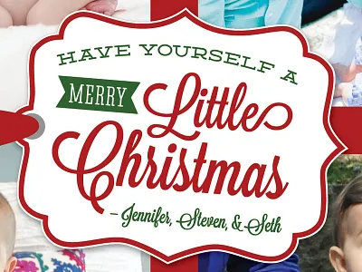 Christmas Card card christmas christmas card gift holiday script tag typography