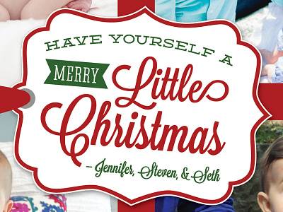 Christmas Card card christmas christmas card gift holiday script tag typography