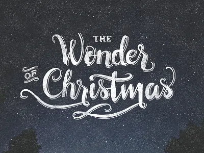 The Wonder of Christmas christmas grace hand lettering script wonder