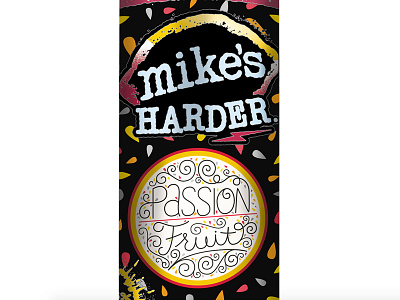 mike's HARDER Passionfruit Contest Submission color hand done type lettering mikes harder passionfruit sketch