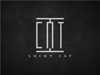 Lucky Cat Logo Design branding clothing fashion identity letter logo logotype store type typography