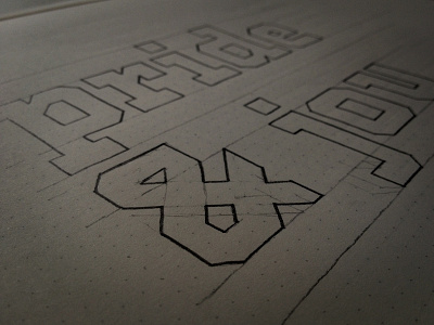 Pride Joy block letter sketch typography