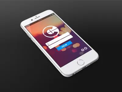 Mobile app login screen! app design flat iphone6 loging mobile ui
