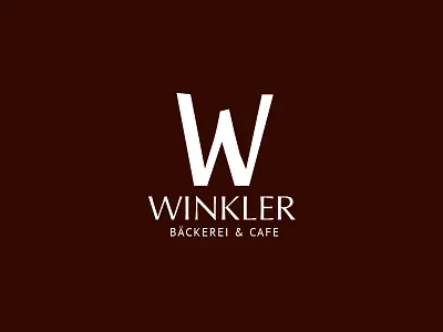 Winkler logo austria bakery brand branding brown cafe logo