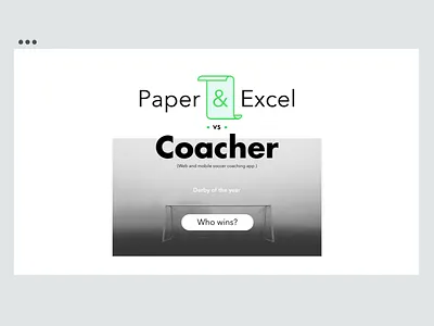 Who wins? campaign coacher excel minimalist paper simple site white