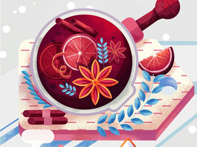 Mulled Wine christmas illustration