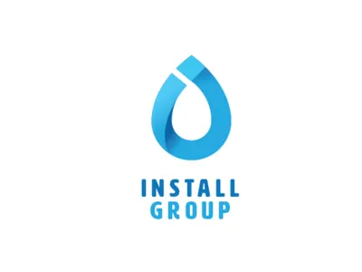 INSTALLGROUP - logo / brand blue brand drop icon letter mark logo symbol water wezeo team