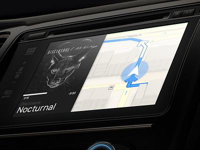 Car Interface 034 car carplay dailyui directions interface ios map music