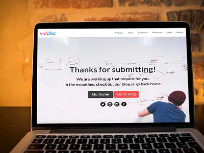 Thank You Page landing page simple social media thank you