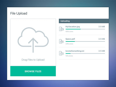 File Upload clean dailyui file flat freebie psd type ui upload ux widget