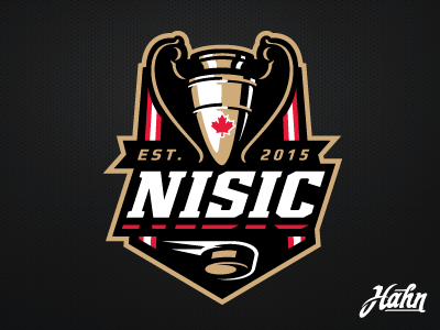 NISIC Hockey Championship Logo canada championship hockey logo nisic sports sports branding trophy