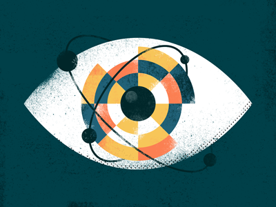 Single Node circle eye eyeball icon illustration node tech texture