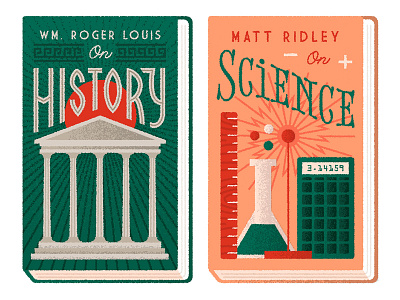 Wall Street Journal Books 2 books editorial illustration lettering