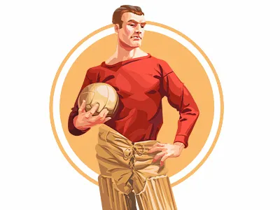 John character illustration john man retro vector vectorillustration vintage