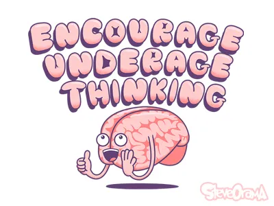 For The Kids brain child children fun funny kid millenials teenagers teens think thinker tweens