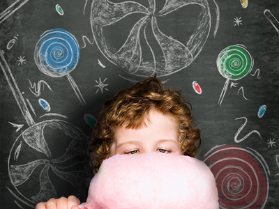 Pediatric Dental Campaign candy chalkboard cotton candy dental dentistry kids pediatric photoshop pop colors teeth