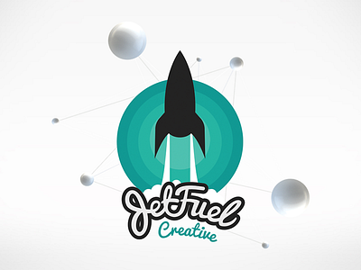 Jet Fuel Creative Logo blast branding concept design illustration logo rocket space thrust