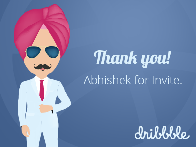 Hey, Dribbble folks! debut dribbble invite thanku thankyou