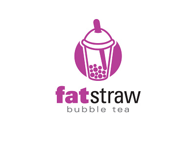 Fat Staw Identity branding bubble tea design identity logo