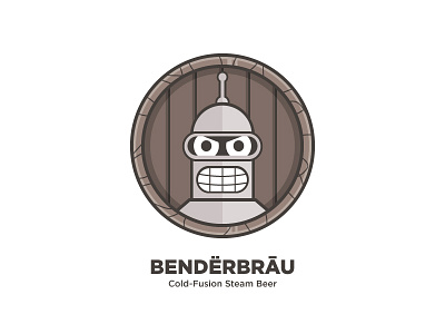 Bender Brew animation beer futurama illustration illustrator logo mark