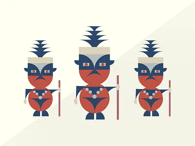 Tribe Throwback geometric illustration tribe tribesmen
