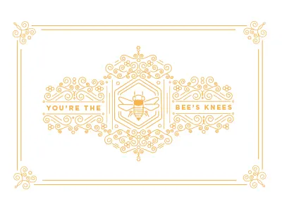 Calling carding bee bumblebee illustration quotes youre the bees knees