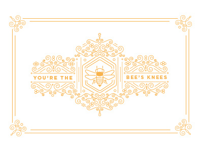 Calling carding bee bumblebee illustration quotes youre the bees knees