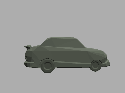 Car, Dirty rough 3d car turntable