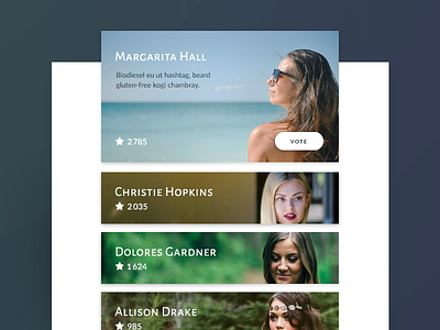 Daily UI challenge #019 — Leaderboard app card challenge daily dailyui leaderboard score ui votes