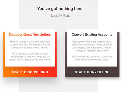 Blank State Redesign blank state experience floating gradient redesign shadow