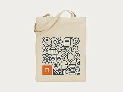 Science Pattern 8px dna ecobag icons outlines pattern science