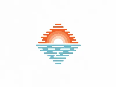 Sunrise exotic holiday logo ocean sea sun sunrise sunset travel water