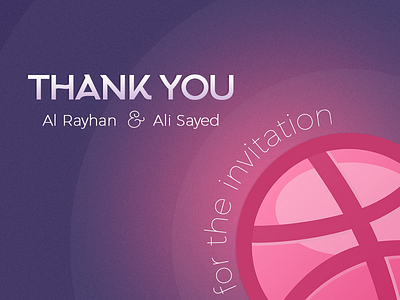 Thank You! dribbble invitation start thanks welcome