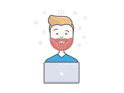 Daily Design 026 - Illustration of MEEEEE :D beard character daily design hair illustration