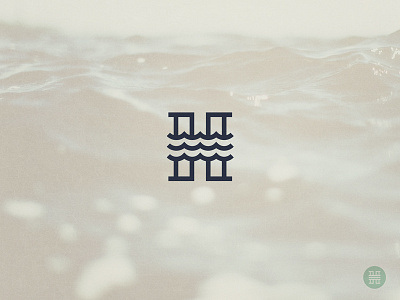 Harnurg character h h lake letter h minimal monogram nautical navigation ocean river sea