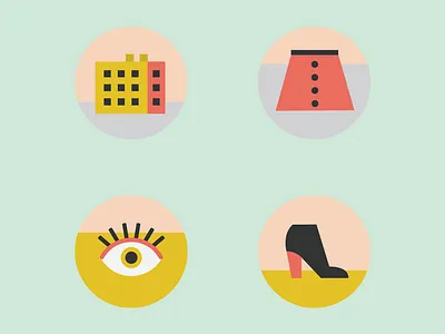 Icons building clothing eye heels pink shoes skirt