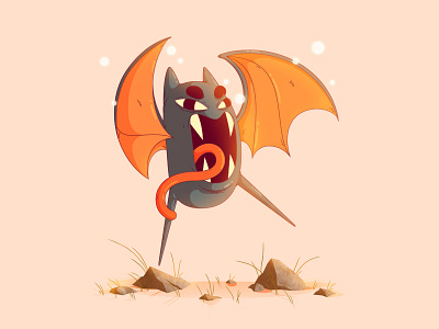 Golbat | #42 42 artwork gaming golbat illustration monster nintendo pocket pokemon