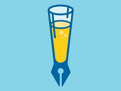Drawing Under The Influence beer brew draw flat glass illustration pen pint print vector
