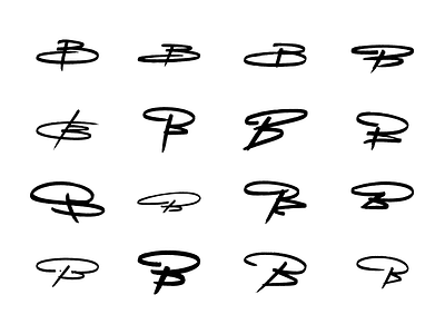 Some B's b hand icons letter lettering logo quick script