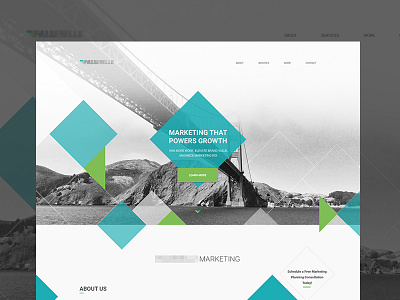 Marketing Landing Page bootstrap design flat isometric landing marketing page ui ux web