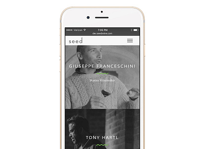 Seed Wine | Mobile modern responsive responsive design ui wine